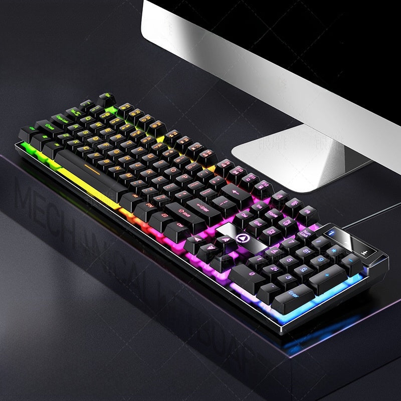 104-key formula gaming wired keyboard in vibrant colors, view 2