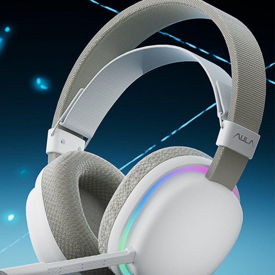 AULA G7 Pro Wireless Gaming Headset with 7.1 Surround Sound, 40mm Driver, BT5.3 Gaming Headphones with Mic, RGB, 10ms Latency, 65H Battery, PC Gaming Headset for PS5,PS4, Switch,PC,Wired Mode for Xbox