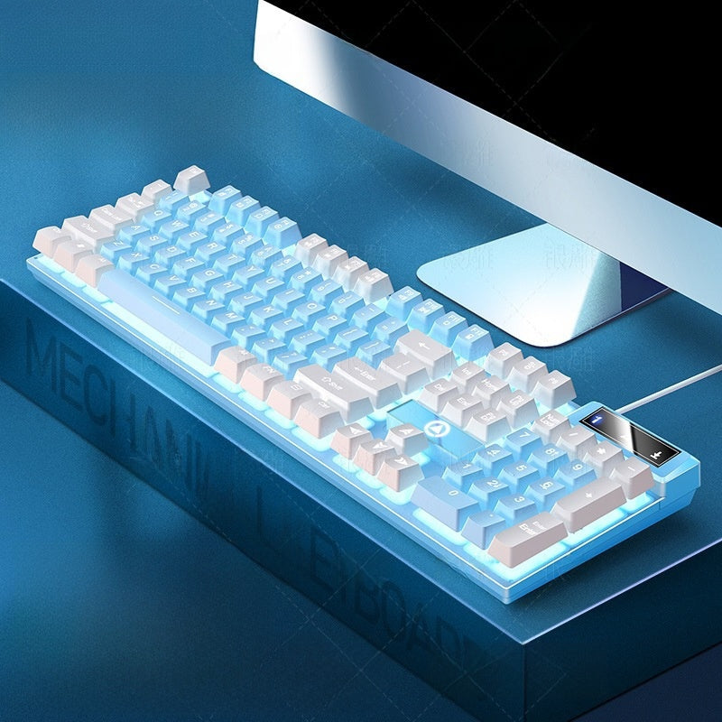104-key formula gaming wired keyboard in vibrant colors, view 12