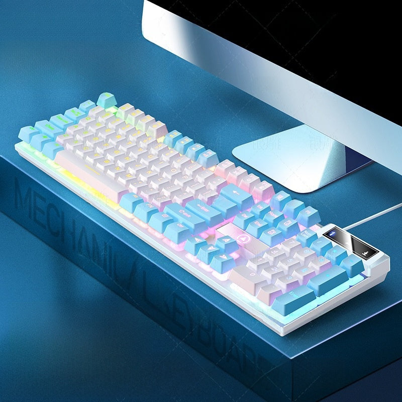 104-key formula gaming wired keyboard in vibrant colors, view 11