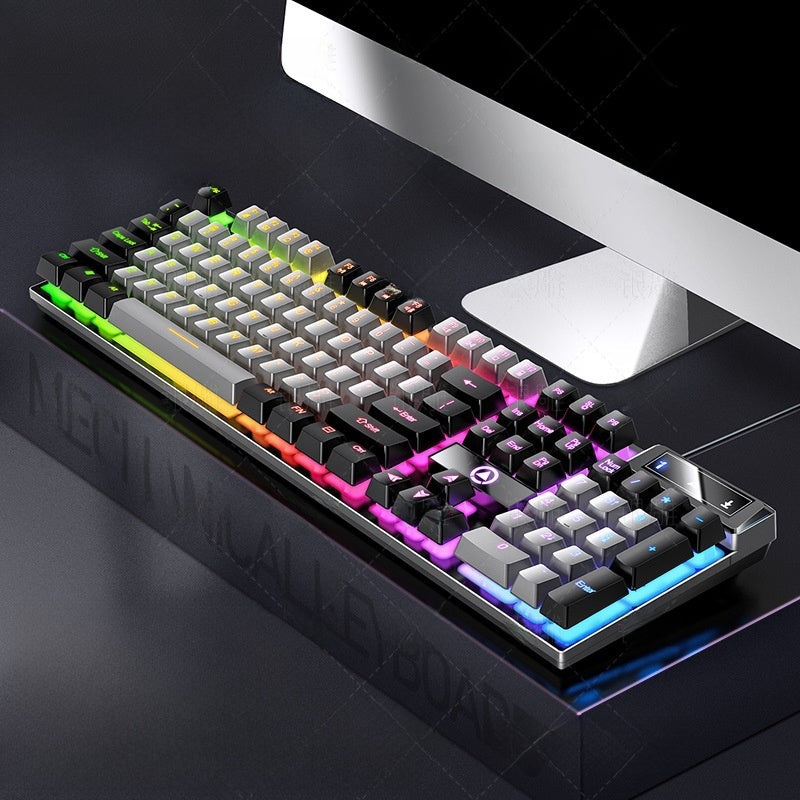 104-key formula gaming wired keyboard in vibrant colors, view 8
