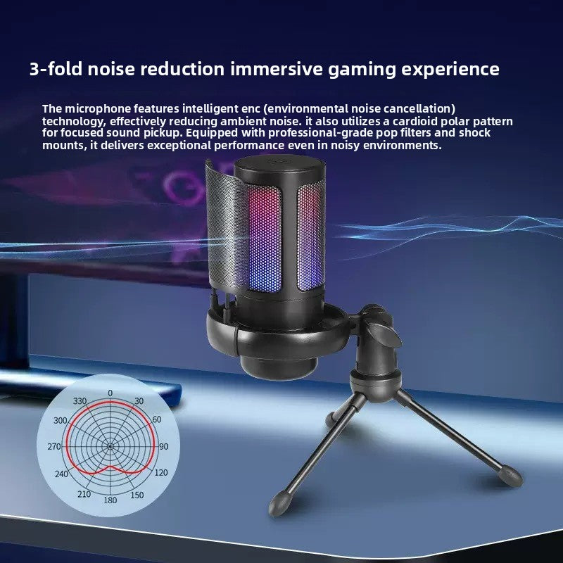 Wireless Gaming RGB Microphone For Live, view 4