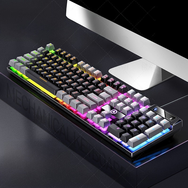 104-key formula gaming wired keyboard in vibrant colors, view 7