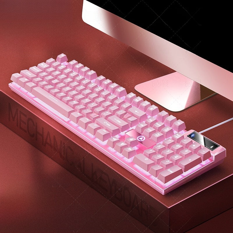 104-key formula gaming wired keyboard in vibrant colors, view 4