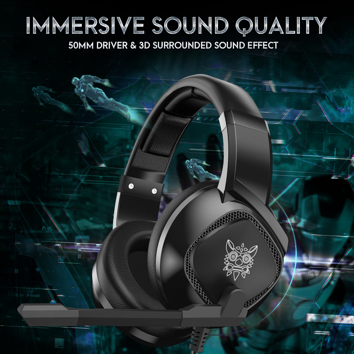 ONIKUMA K19 RGB Gaming Headset, view 3