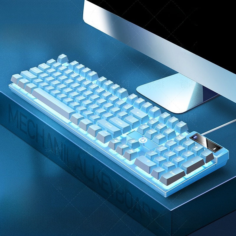 104-key formula gaming wired keyboard in vibrant colors, view 5